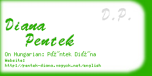 diana pentek business card
